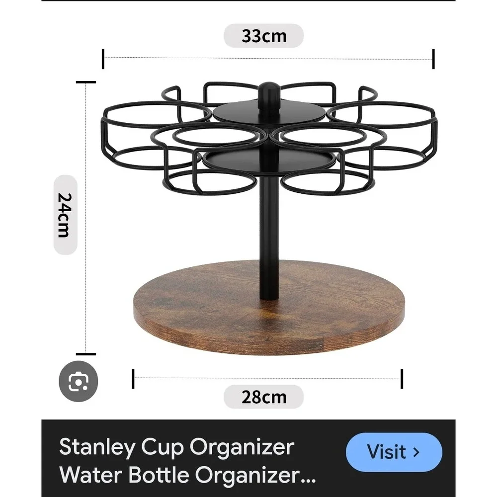 Water‎ Bottle Organizer Carousel Stand for Stanley Cups Tumblers